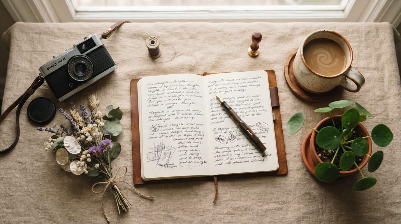 ことのはの書き物机の風景